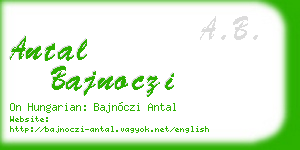 antal bajnoczi business card